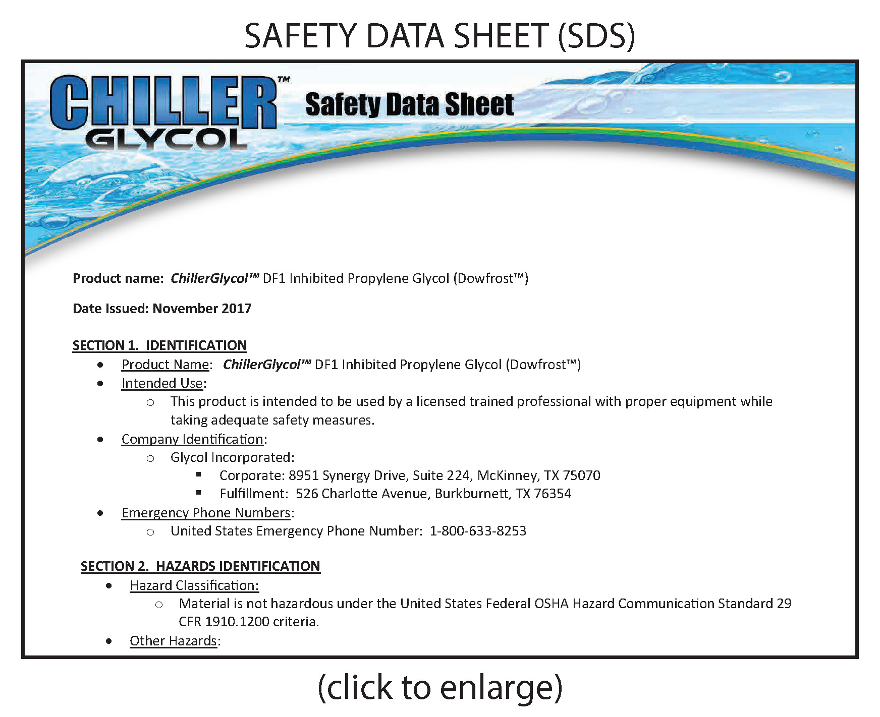 chiller-glycol-safety-data-sheet