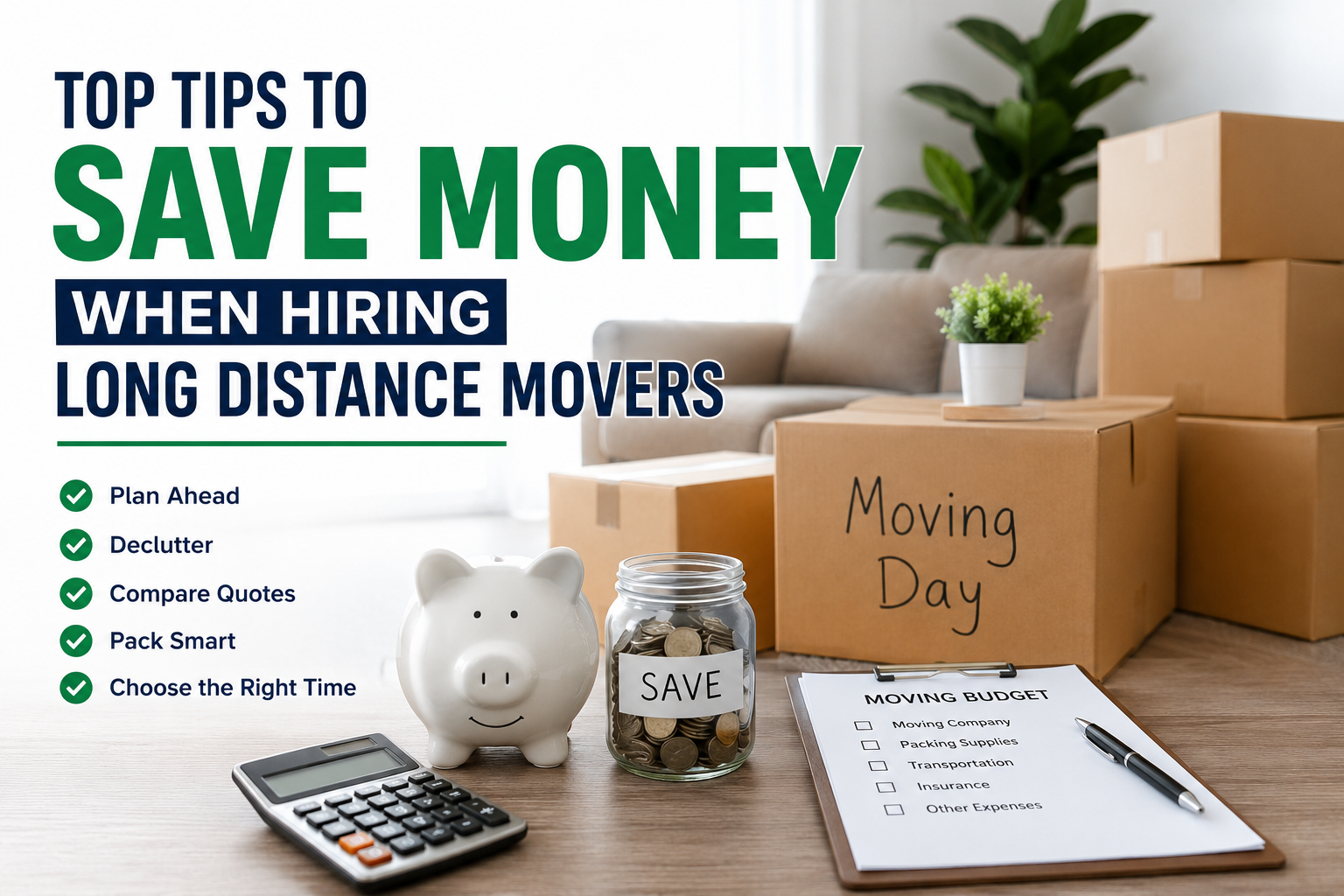 You are currently viewing Top Tips to Save Money When Hiring Long Distance Movers
