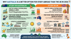 Read more about the article Why is Australia a Better Option for Study Abroad than the UK in 2026?