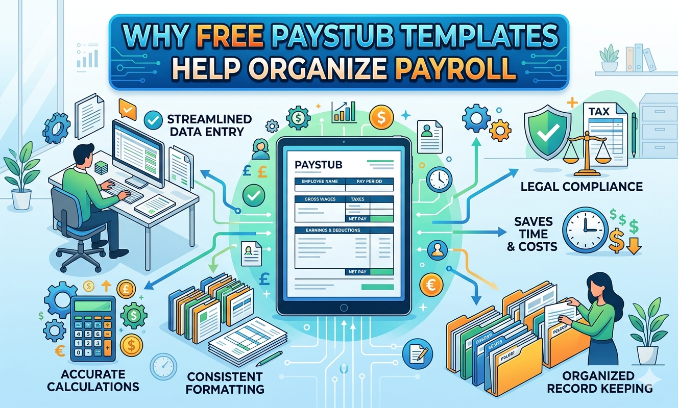 You are currently viewing Why Free Paystub Templates Help Organize Payroll