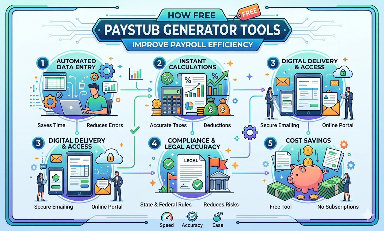 You are currently viewing How Free Paystub Generator Tools Improve Payroll Efficiency