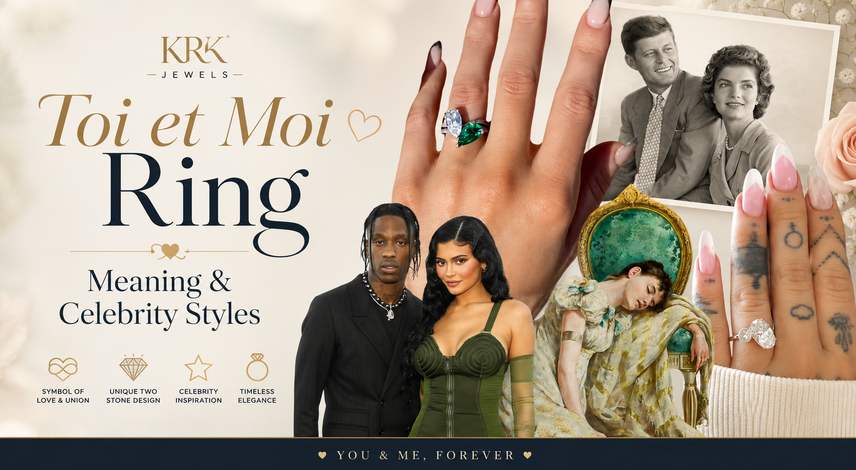 Read more about the article Toi et Moi Ring Meaning & Celebrity Styles | KRK Jewels