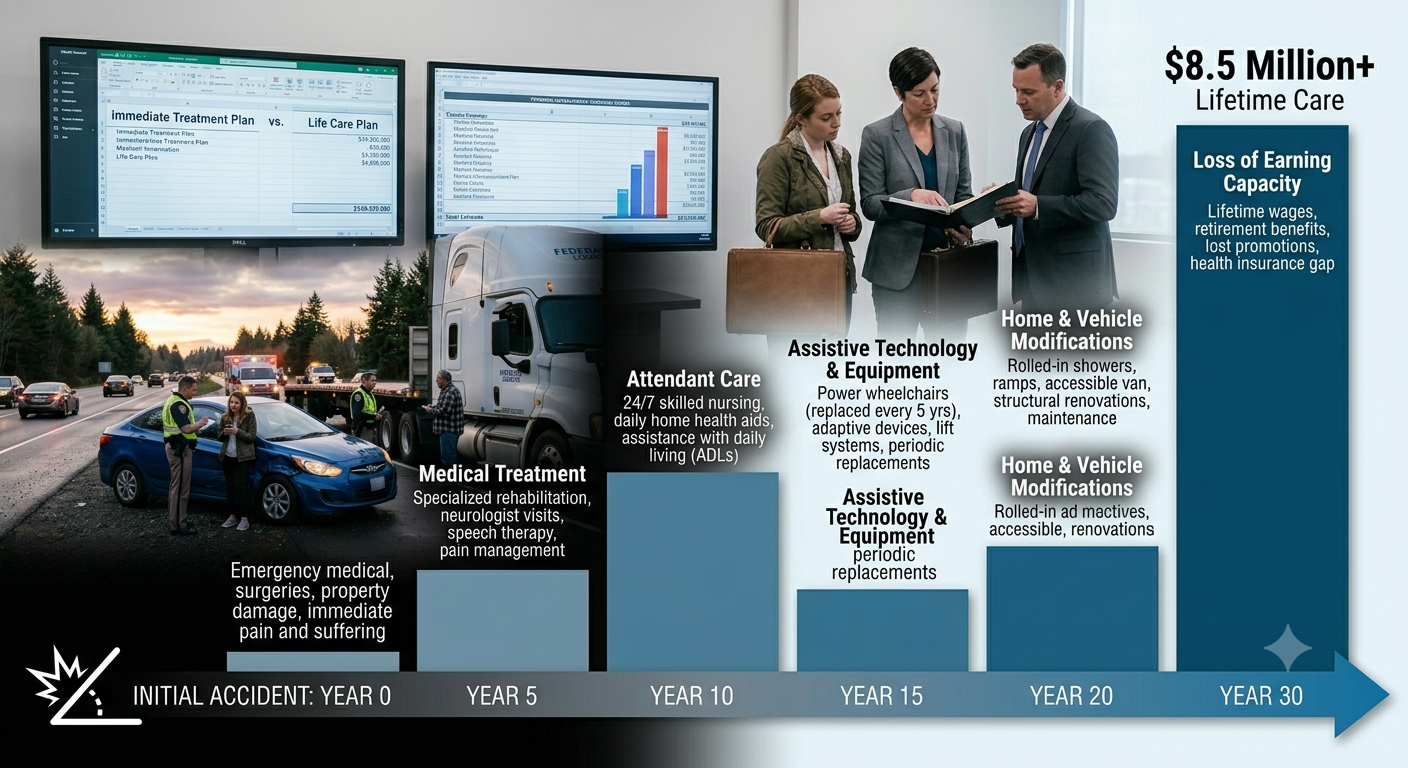 You are currently viewing Long-Term Costs of Catastrophic Injuries After Truck Accidents