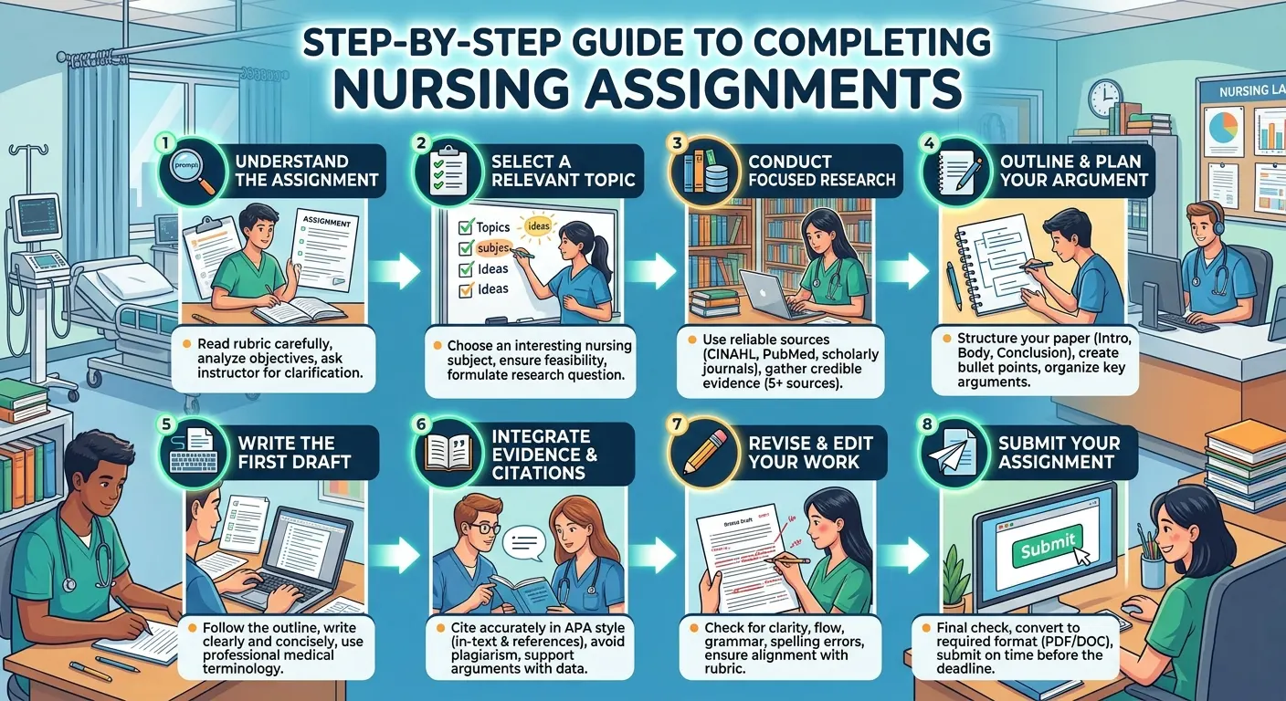 Read more about the article Step-by-Step Guide to Completing Nursing Assignments