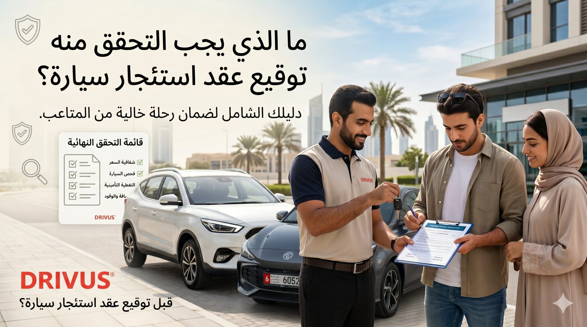Read more about the article ما الذي يجب التحقق منه قبل توقيع عقد استئجار سيارة؟