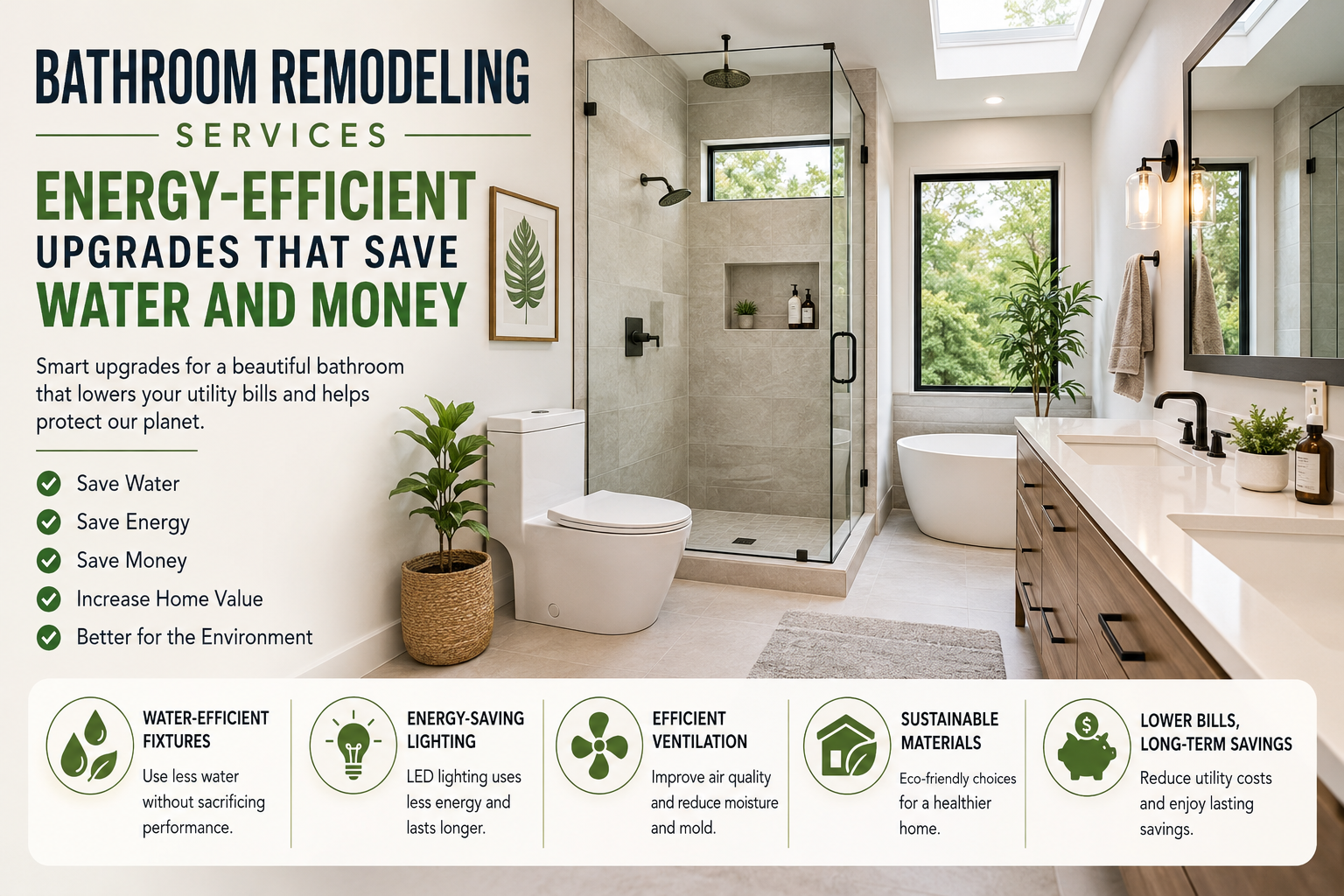 You are currently viewing Bathroom Remodeling Services: Energy-Efficient Upgrades That Save Water and Money
