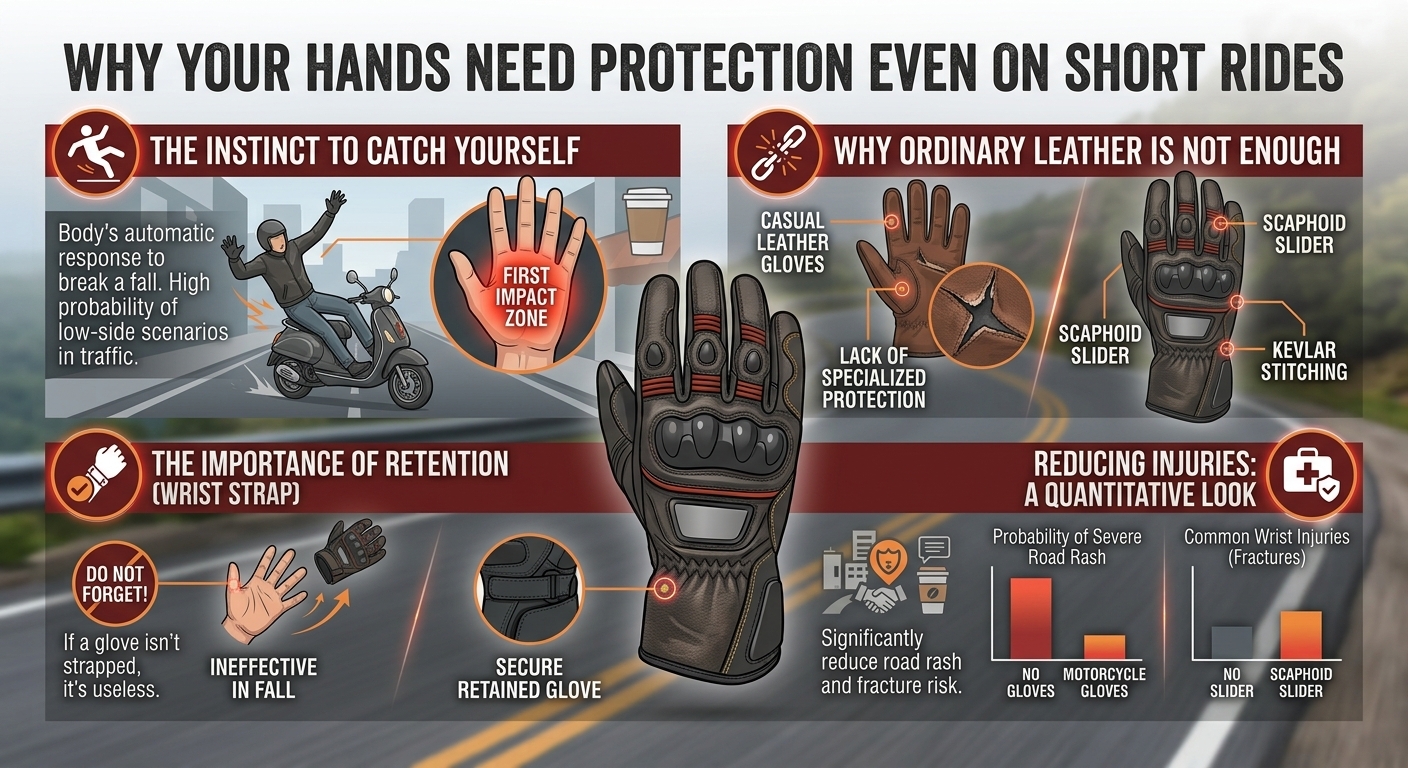 Read more about the article Why Your Hands Need Protection Even on Short Rides
