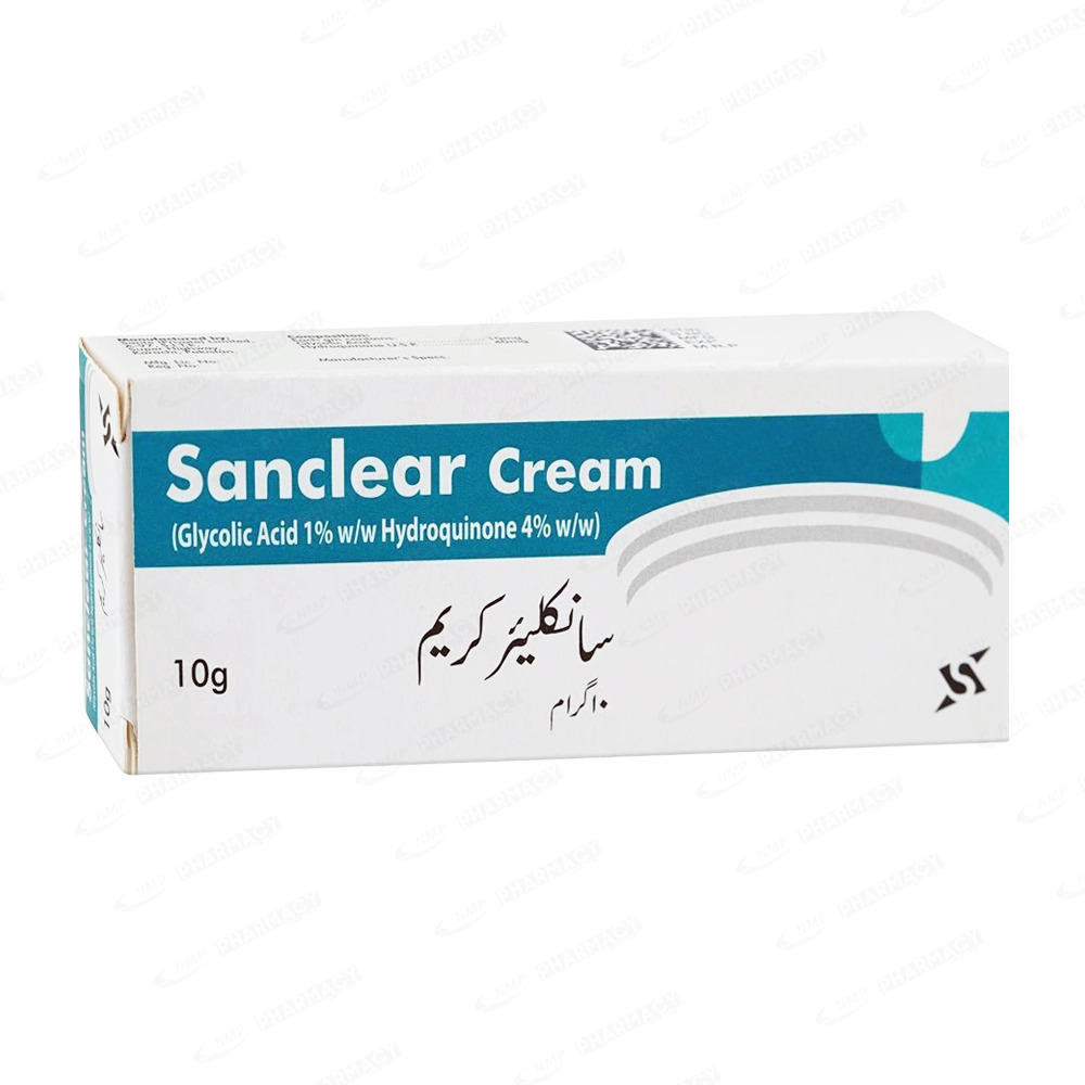Sanclear Cream available at NMP Pharmacy with genuine skincare and healthcare products.