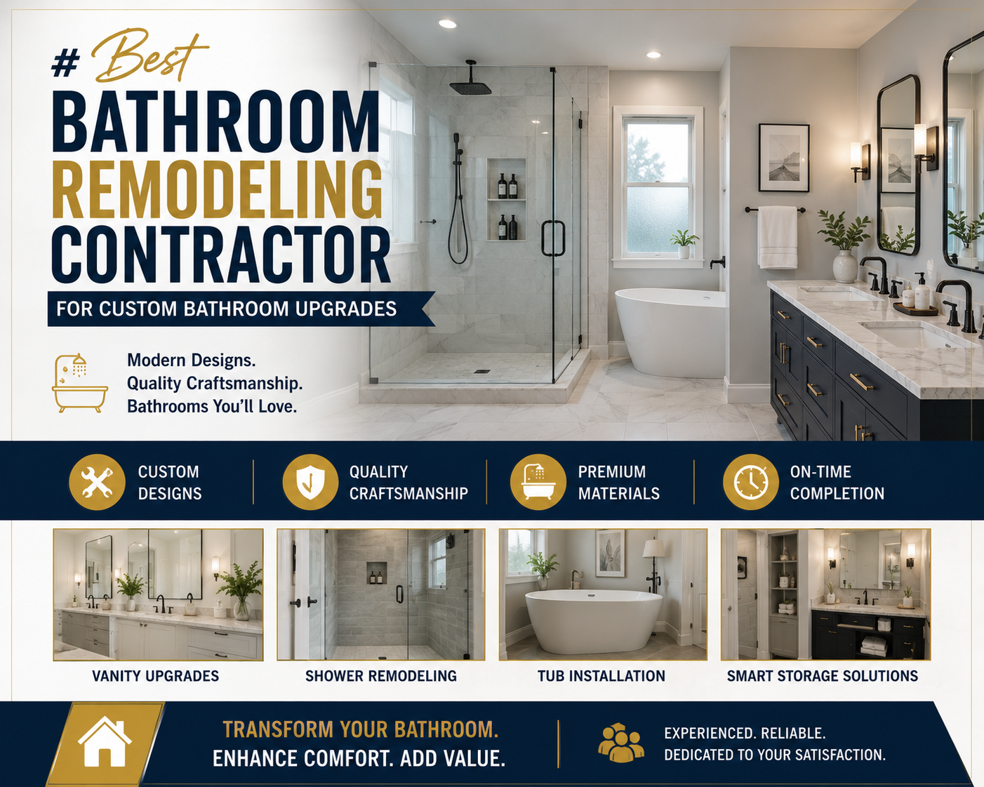 Read more about the article Best Bathroom Remodeling Contractor for Custom Bathroom Upgrades