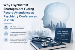 Read more about the article Why Psychiatrist Shortages Are Fueling Record Attendance at Psychiatry Conferences in 2026